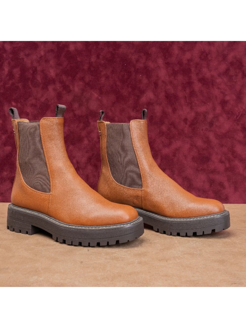 Sam Edelman Women Laguna Brown Leather Comfort Chelsea Boots sz 7US EUR37